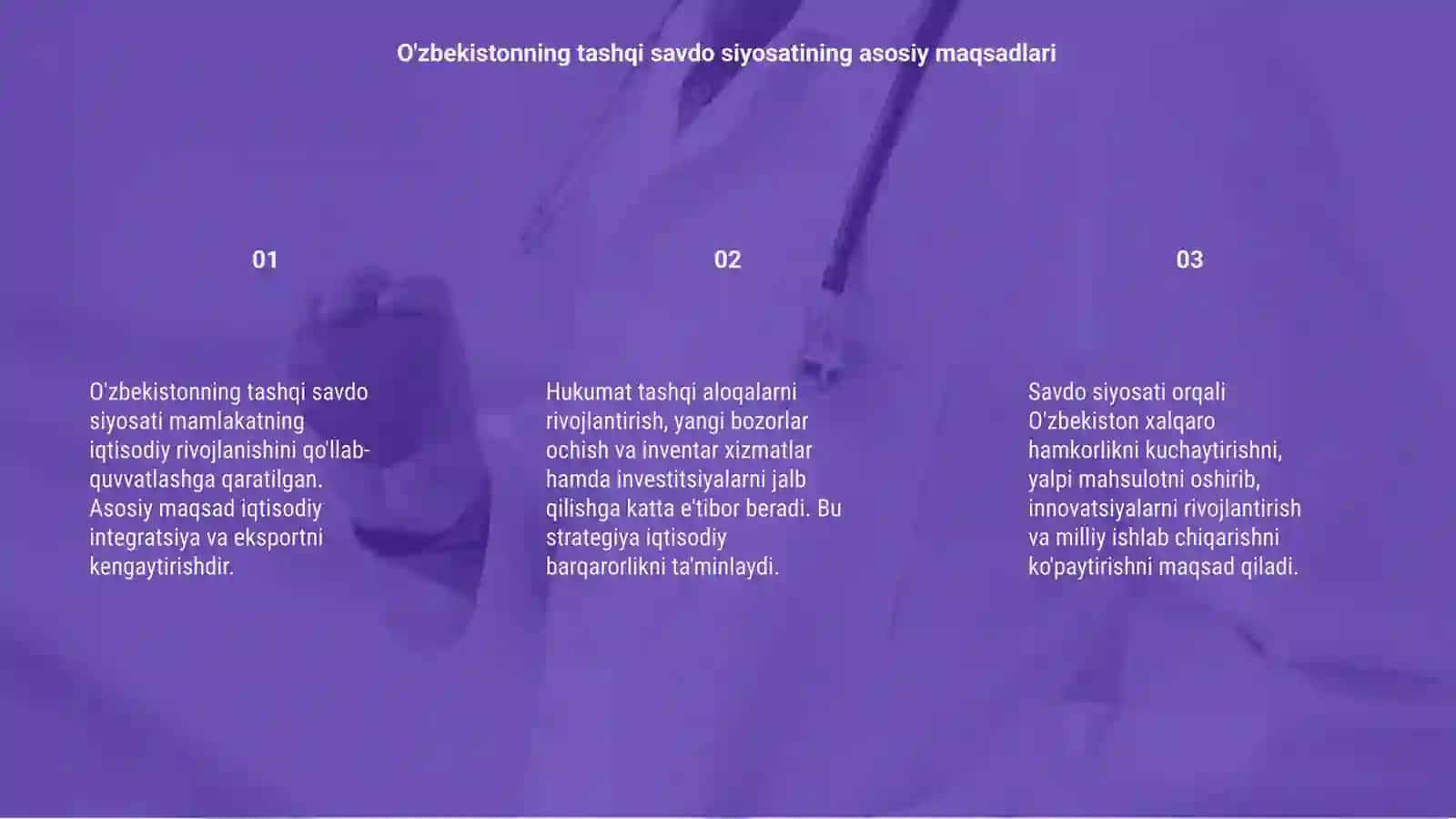 O'zbekistonning tashqi savdo siyosatini tahlil qilish 3