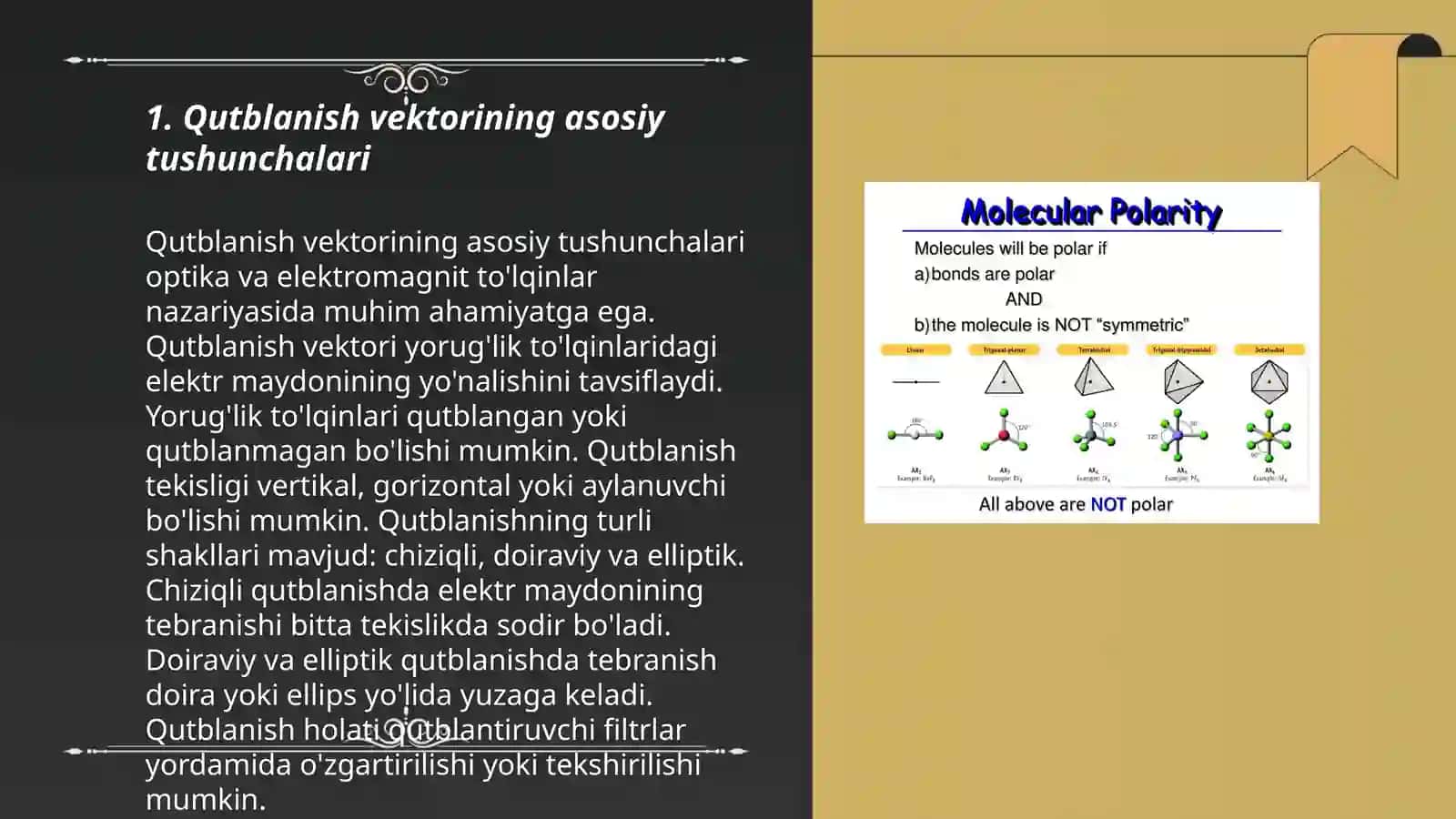 Qutblanish vektori 3