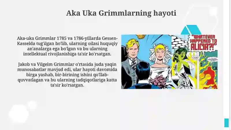 Aka Uka Grimmlarning hayoti va ijodi 3