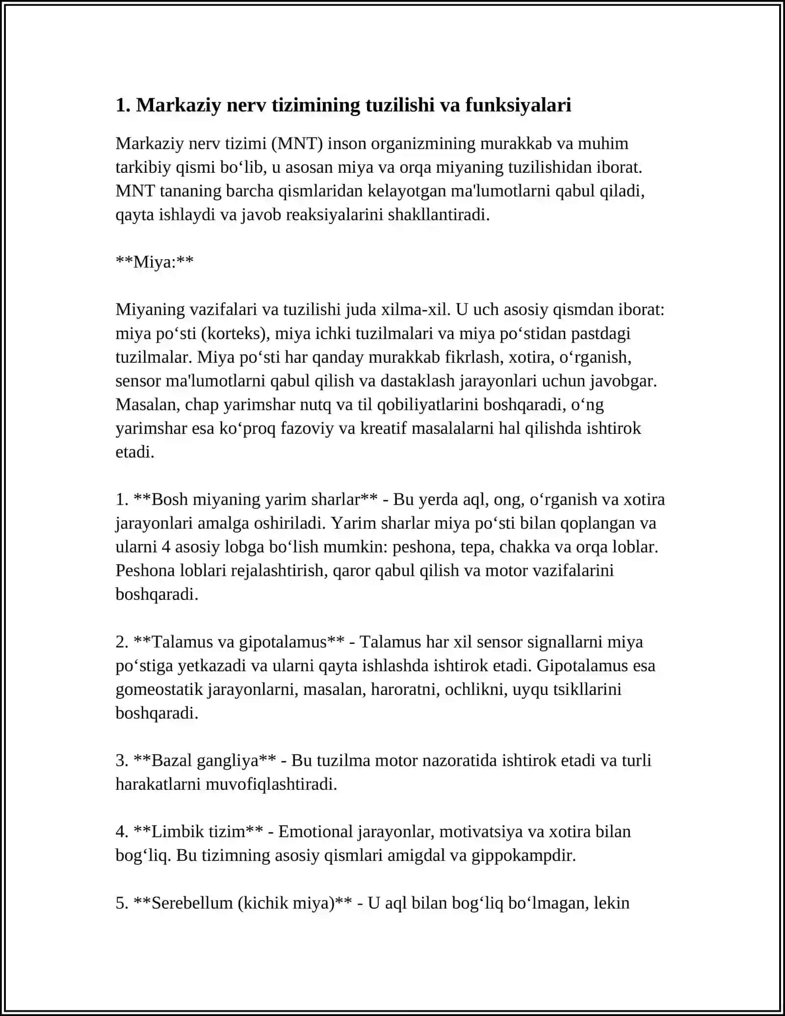 OLIY NERV SISTEMASIDAGI FIZIOLOGIYANI OʻRGANISH 3