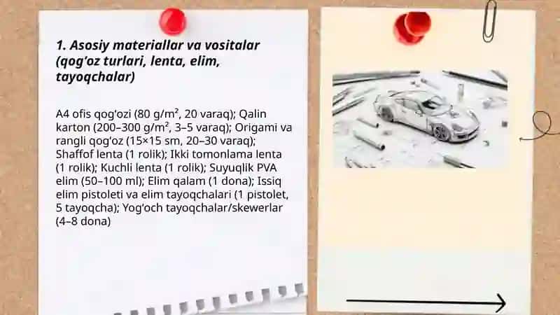 Qogʻozni buklash orqali poyga avtomobil modelini yashash 3