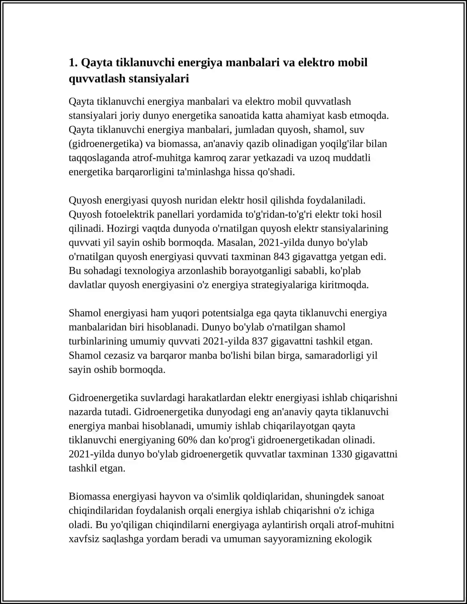 ELEKTRO MOBILLARNI QUVVATLASH STANSIYALARI 3