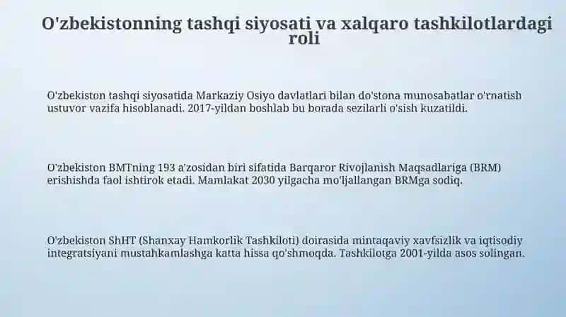 O'zbekiston va jahon hamjamiyati 3