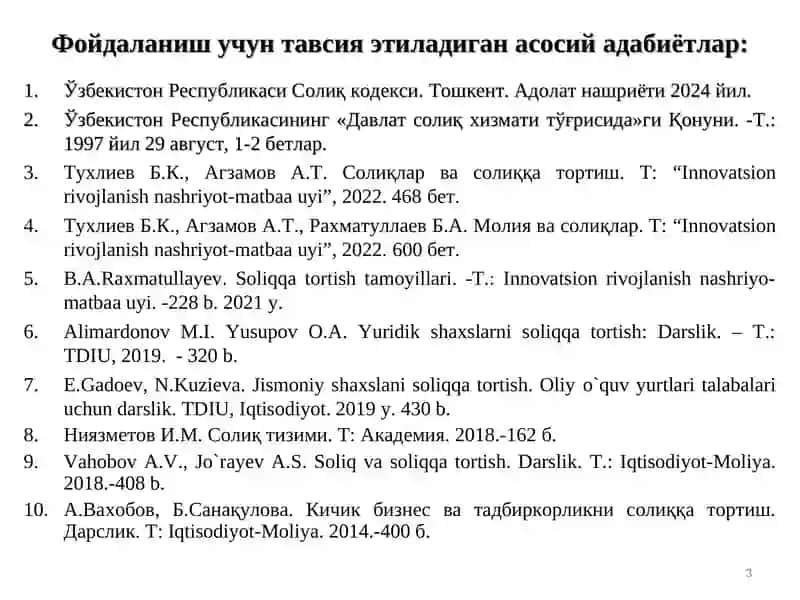 Солиқ ва солиққа тортиш 3