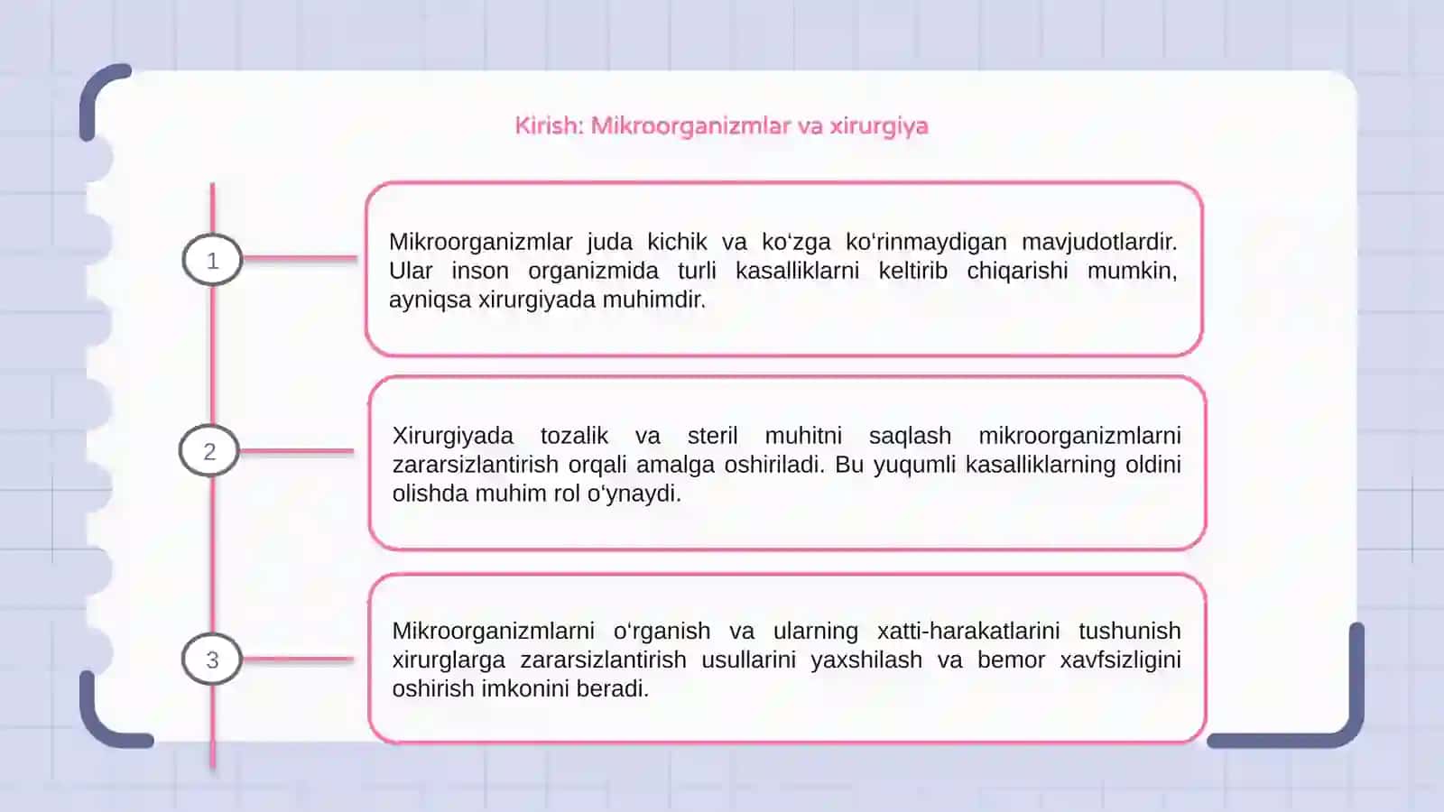 Xirurgiyada mikroorganizmlarni zararsizlantirish va oʻrganish 3