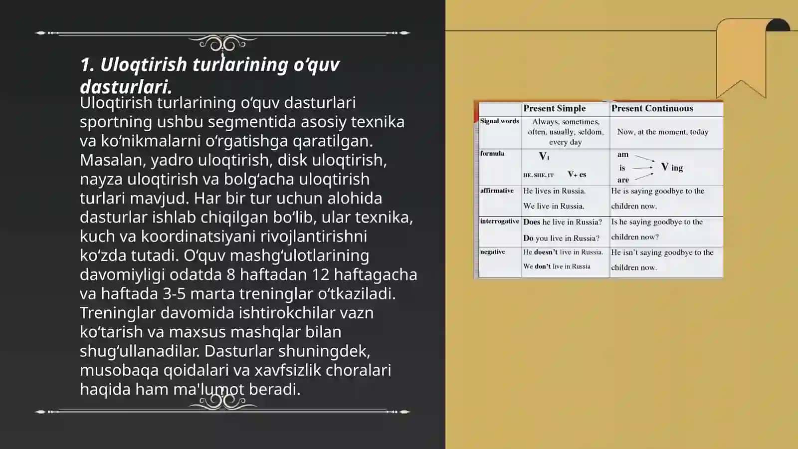 Uloqtirish turlari texnikasini o‘rgatishni takomillashtirish 3