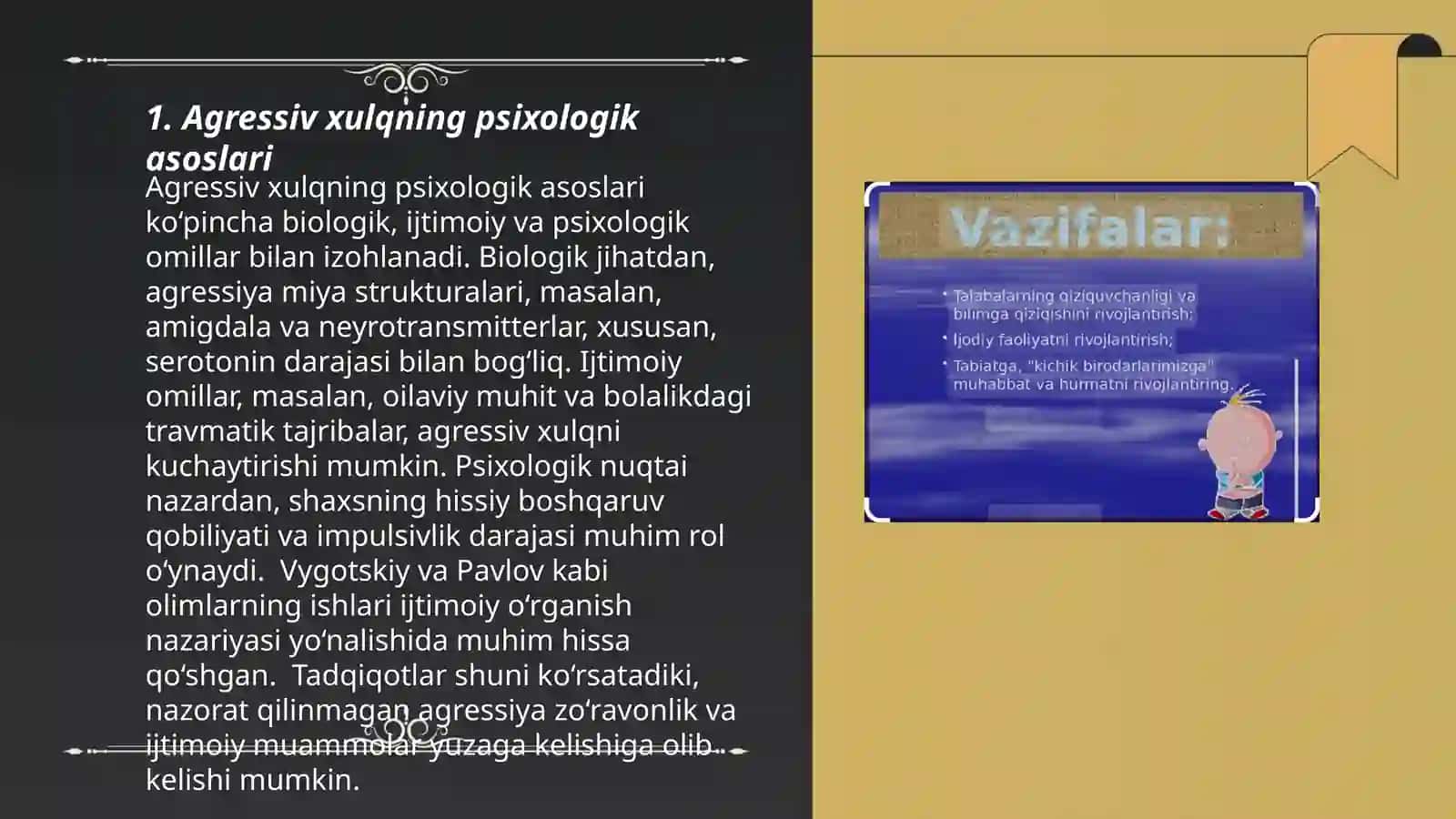 Agressiv xulqga nisbatan psixaanalitik yondashuv 3