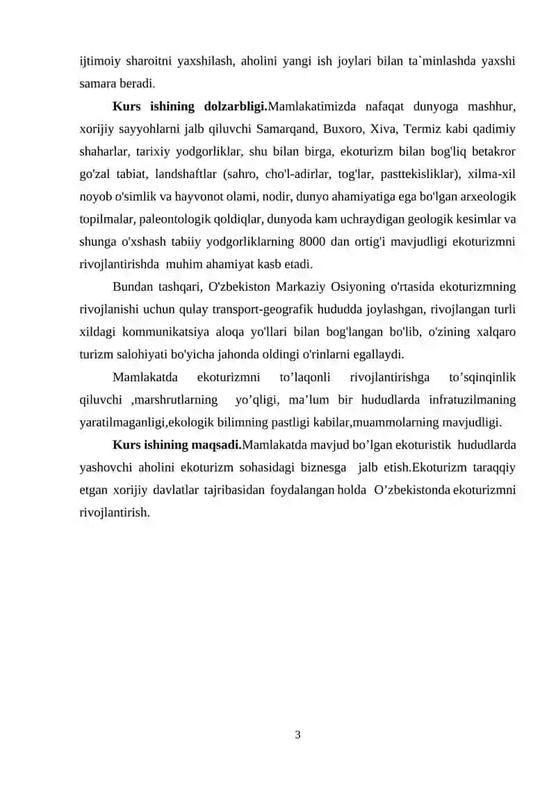 Ekoturizmni rivojlantirishda marketing tamoyillaridan foydalanish 3