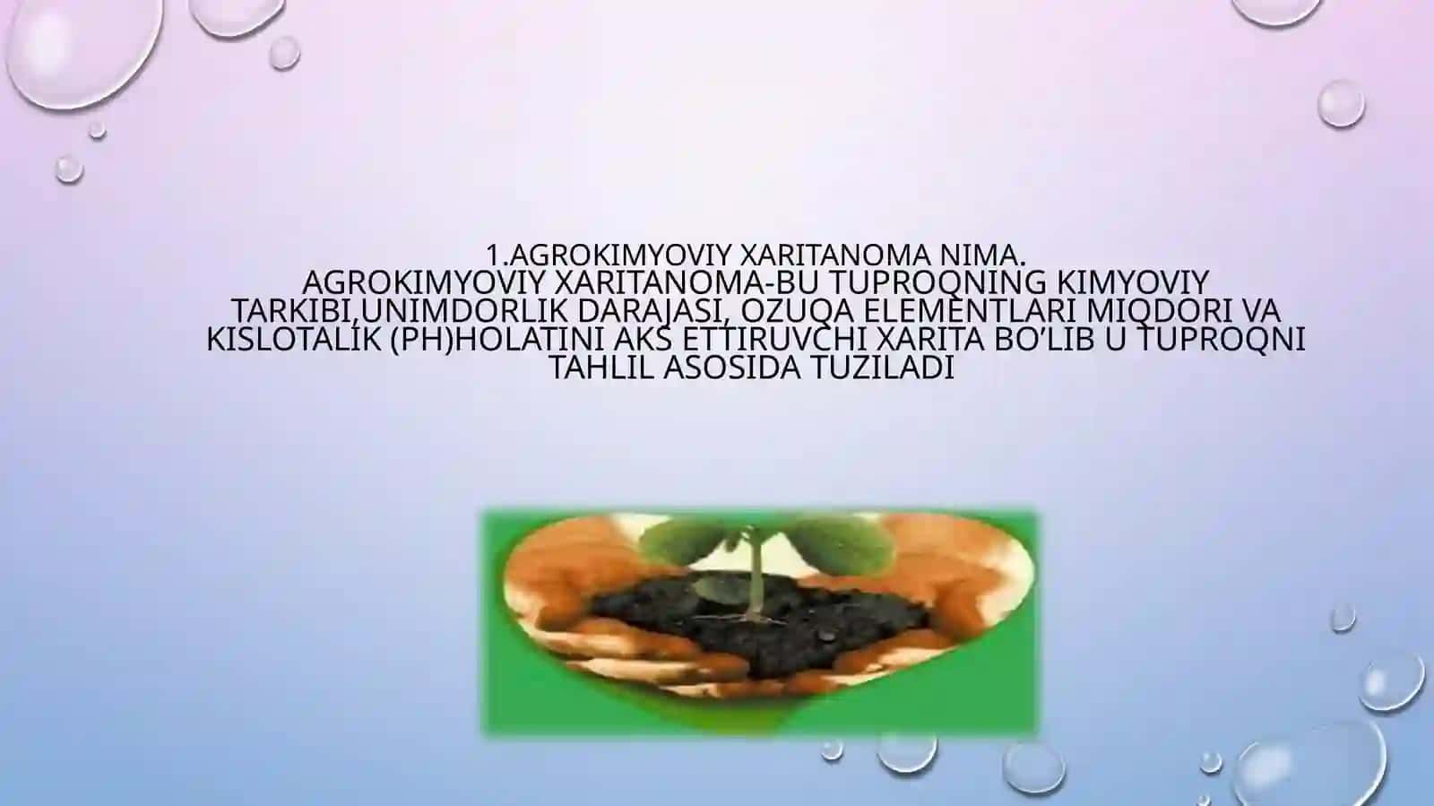 Agrokimyo xaritanomalarni tuzish 3