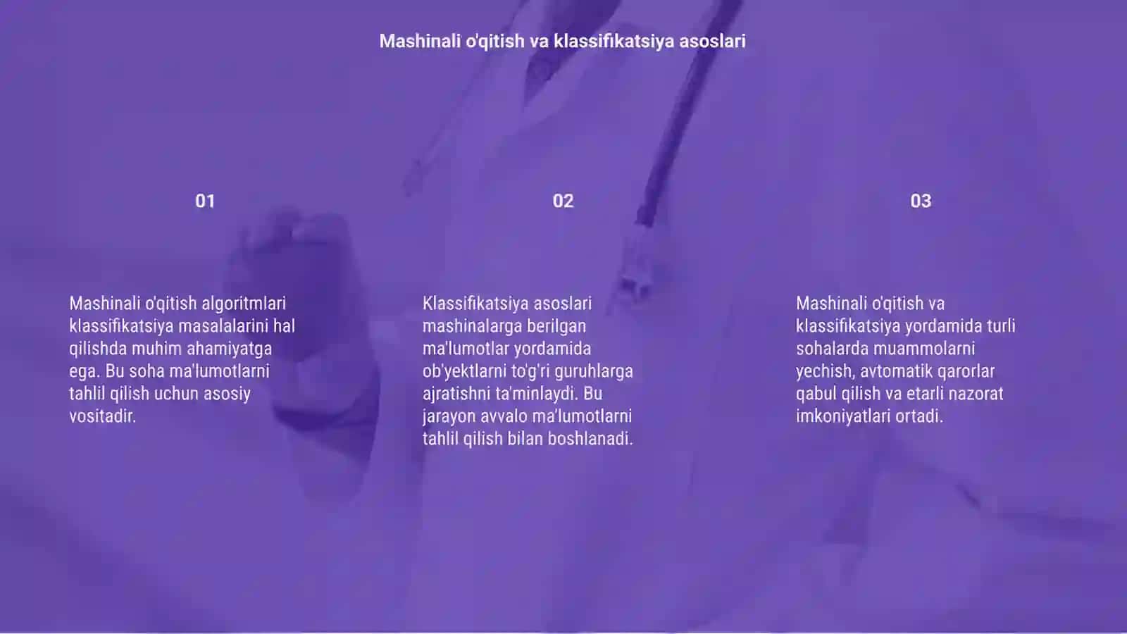 Mashinali o'qitish asosida klassifikatsiya masalalarni yechish 3
