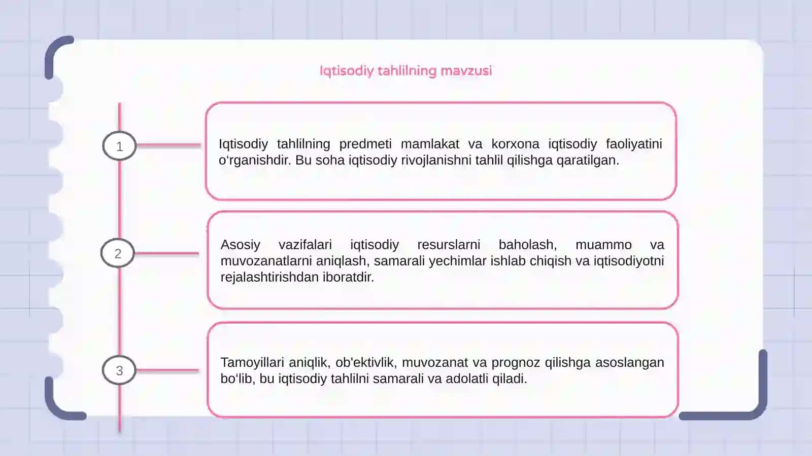 Iqtisodiy tahlilning predmeti, asosiy vazifalari va tamoyillari 3