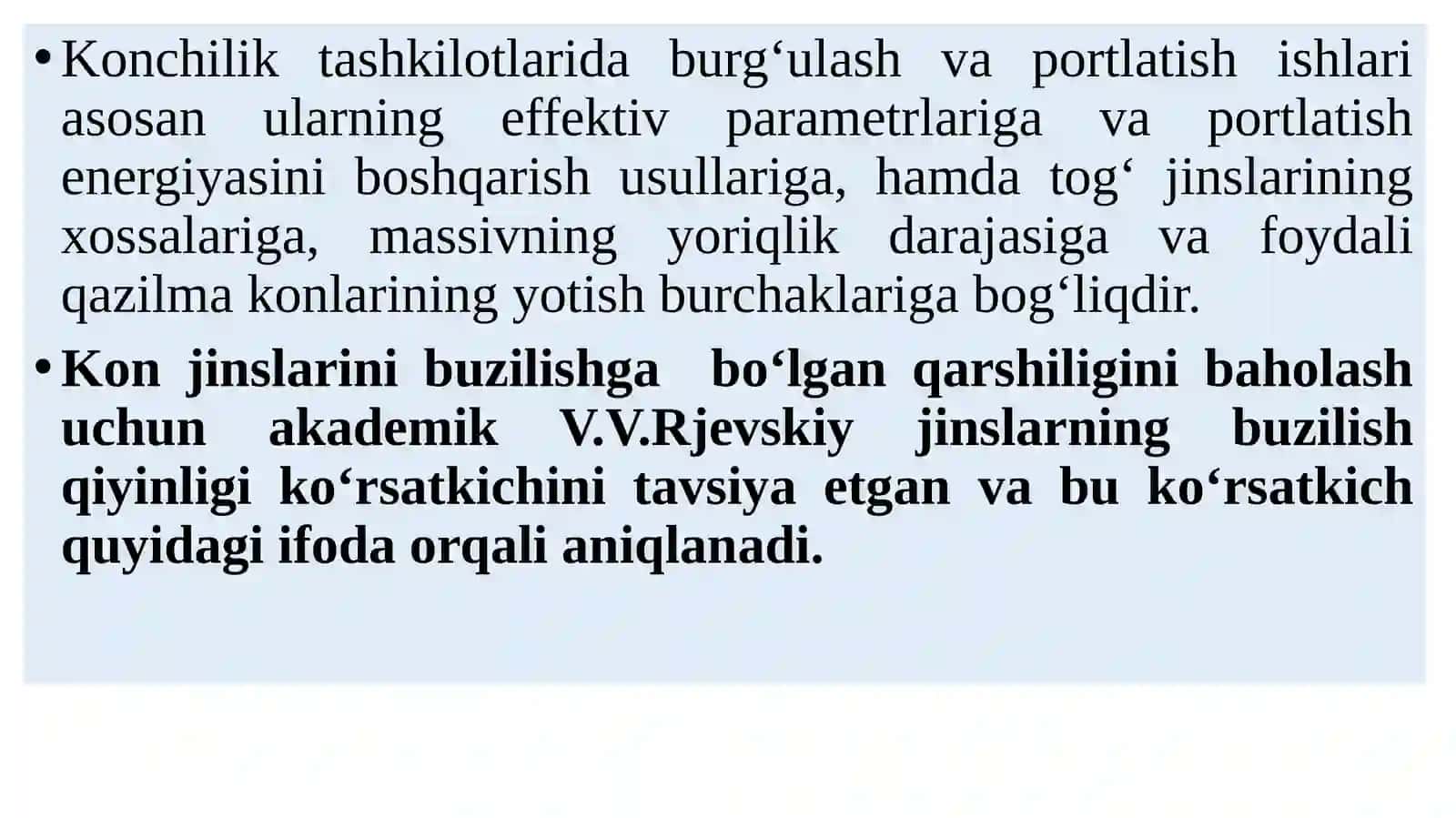Noruda tog‘ jinslarini maydalash maqsadida burg‘ulash-portlatish ishlari 3