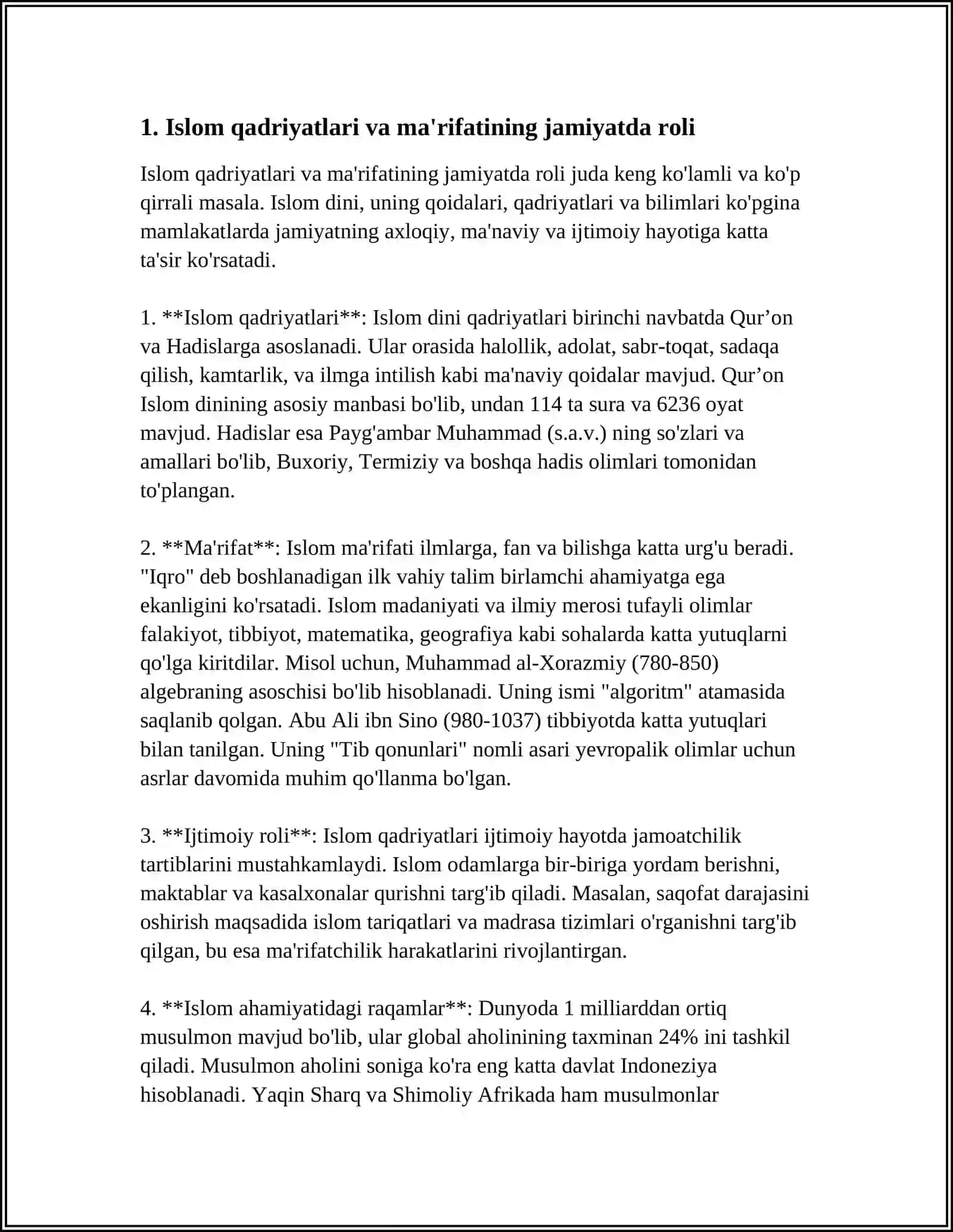 ISLOM QADRIYATLARI VA MA'RIFATINING HOZIRGI DAVRDAGI AHAMIYATI 3