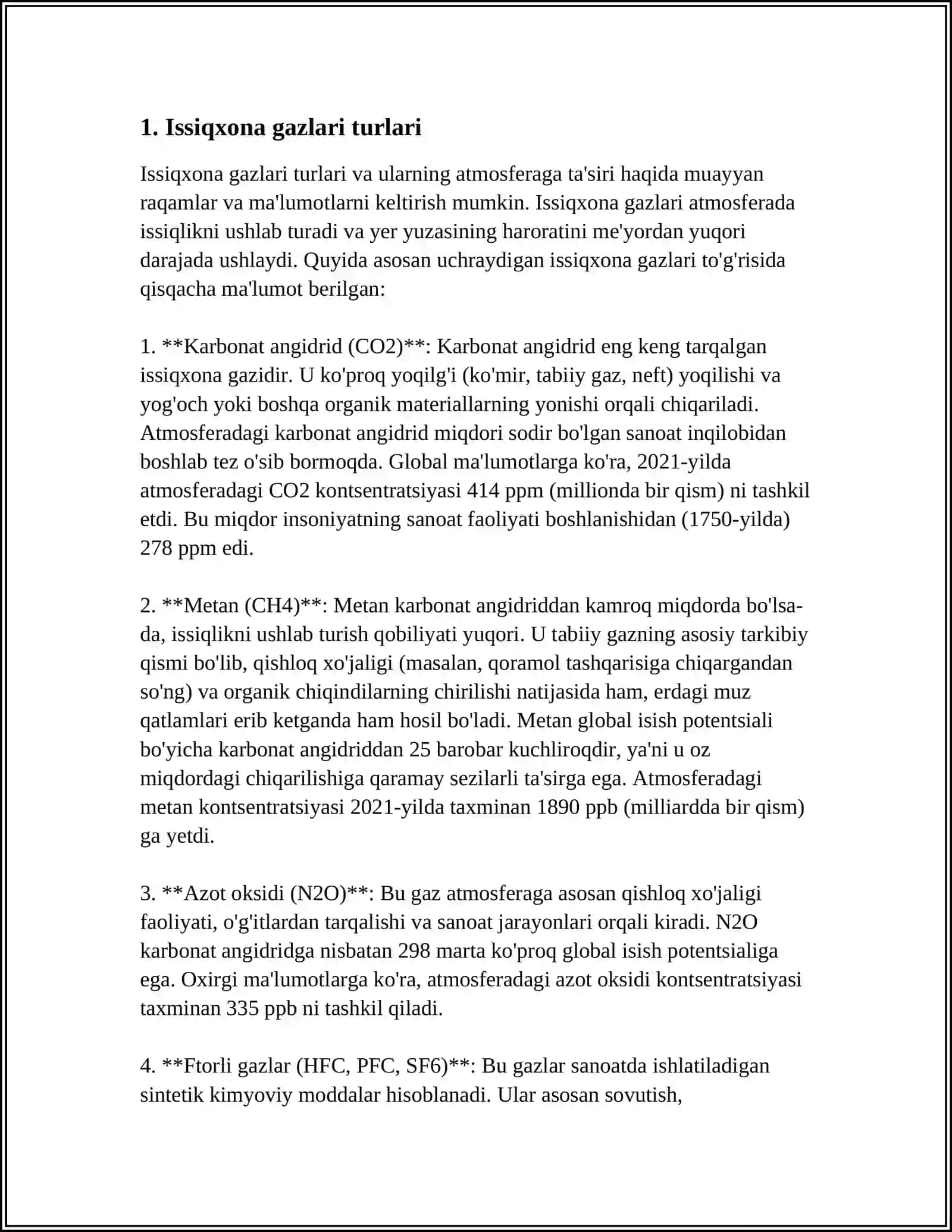 ISSIQXONA GAZLARI EMISSIYASI 3