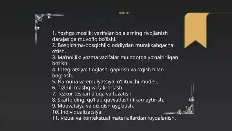 boshlang'ich sinf oʻquvchilarini yozish kompotensiyalarini shakllantirish 3