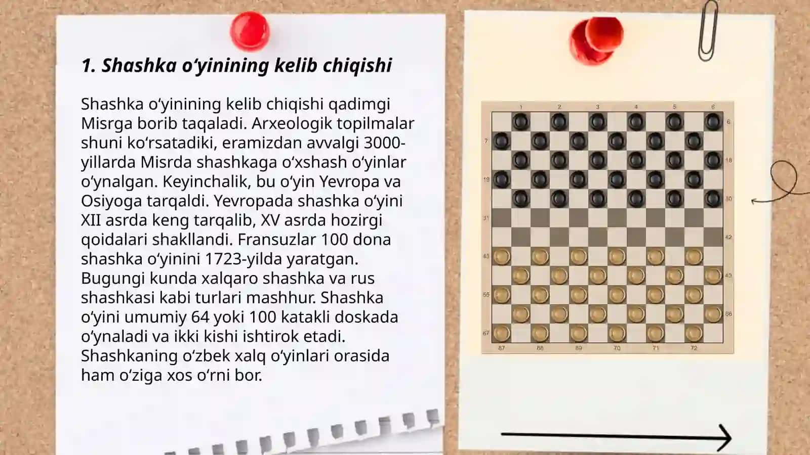 Shashka oʻyini kelib chiqishi tarixi va oʻyin qoidalari 3