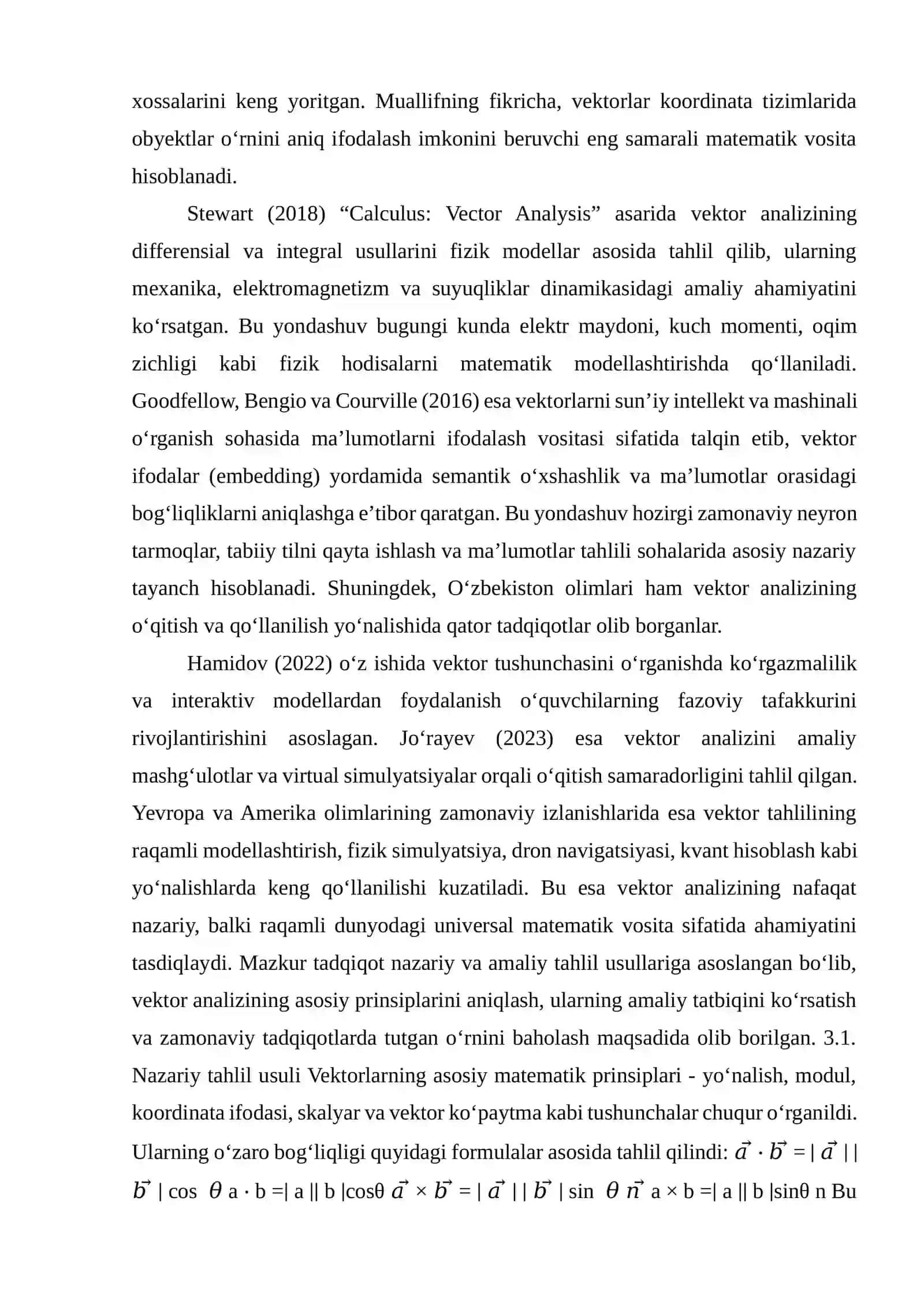 VEKTOR ANALIZINING ASOSIY PRINSIPLARI VA ULARNING ZAMONAVIY TADQIQOTLARDAGI O‘RNI 3