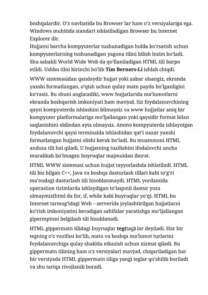 WWW va HTML 3
