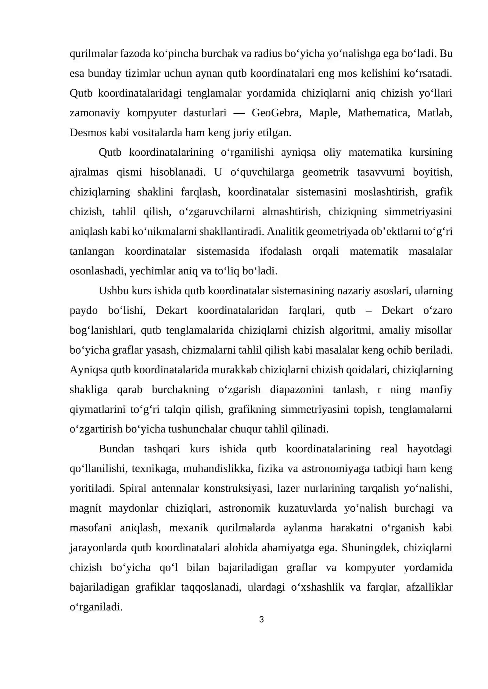 Qutb koordinatalar sistemasida berilgan chiziqlarni chizish 3