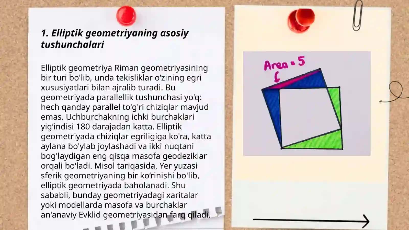 Tekislikda elliptik va giperbolik geometriya 3
