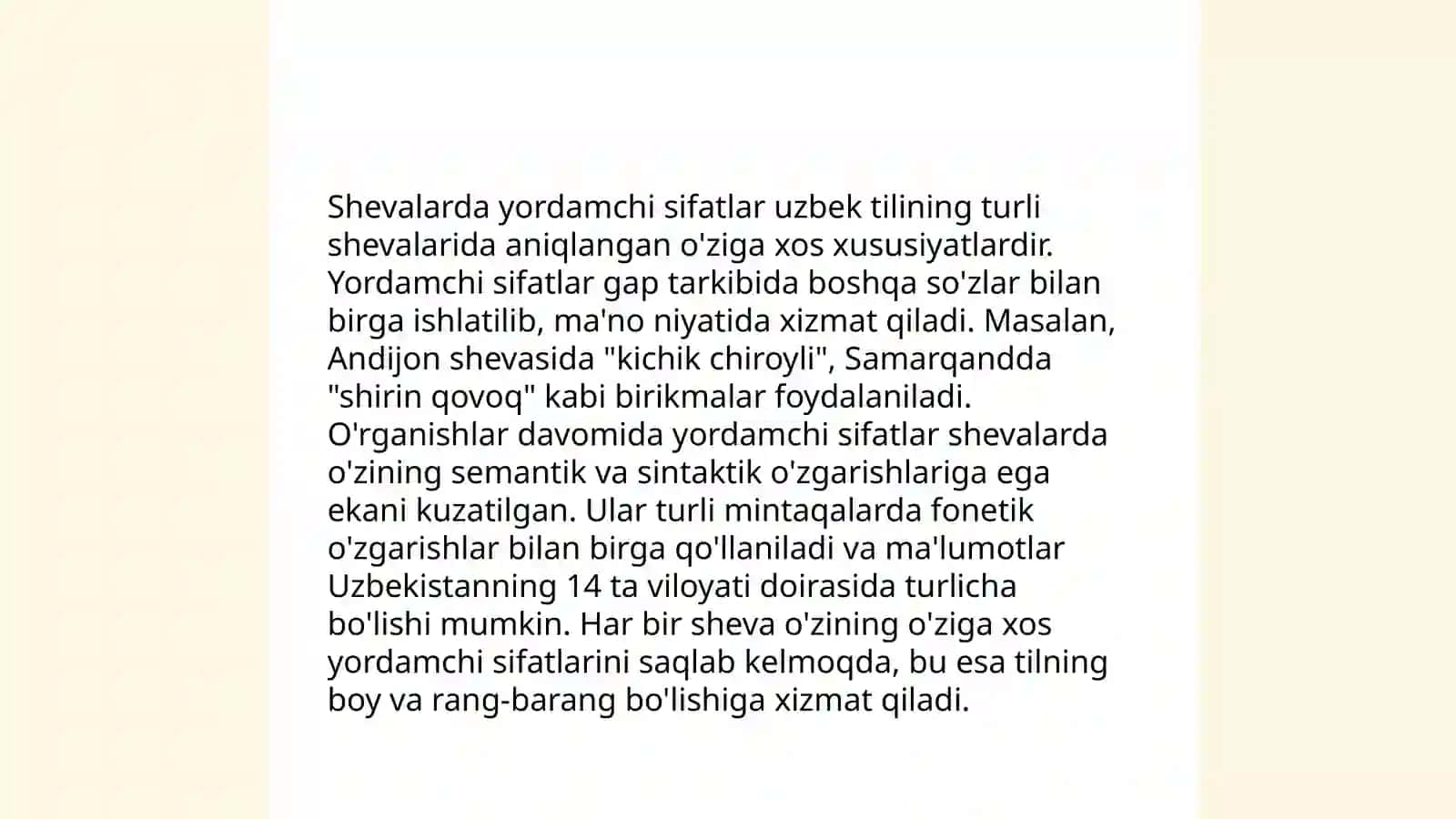 Shevalarda yordamchi so'zlar 3