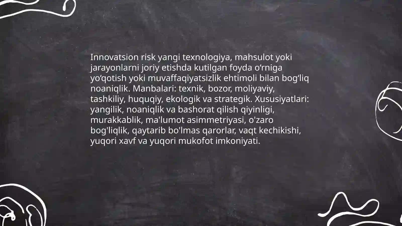 Innovatsion risk va uni baholash 3