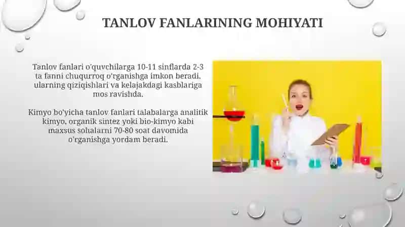 Kimyodanfakultativmashg'ulotlar.fakultativkurslarningmaqsadivavazifalari 3