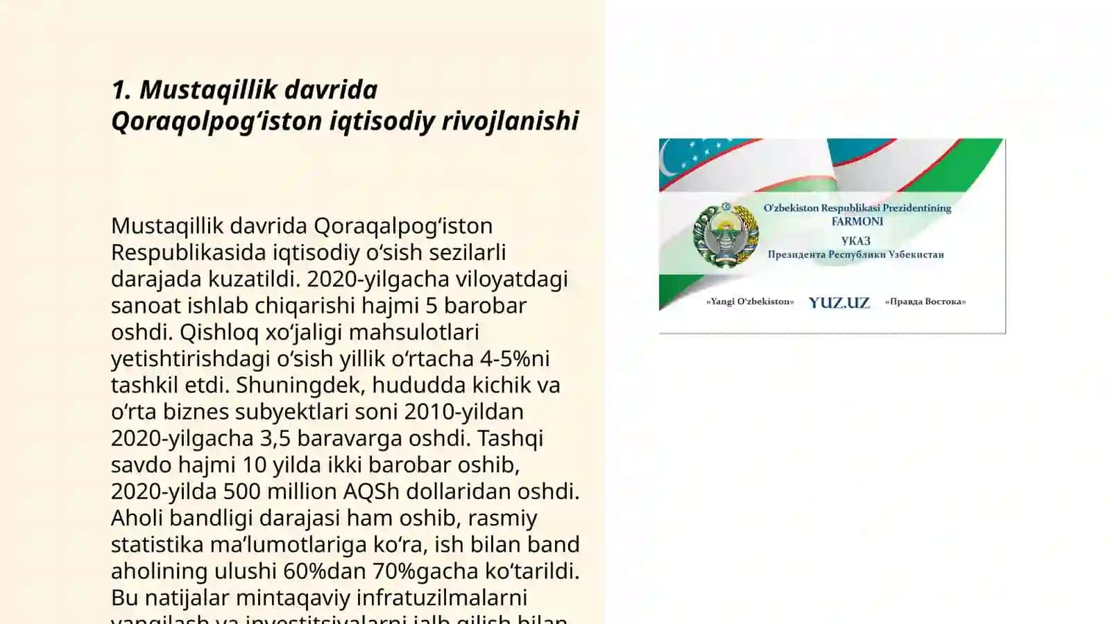 Mustaqillik davrida Qoraqolpoģiston Respublikasi 3