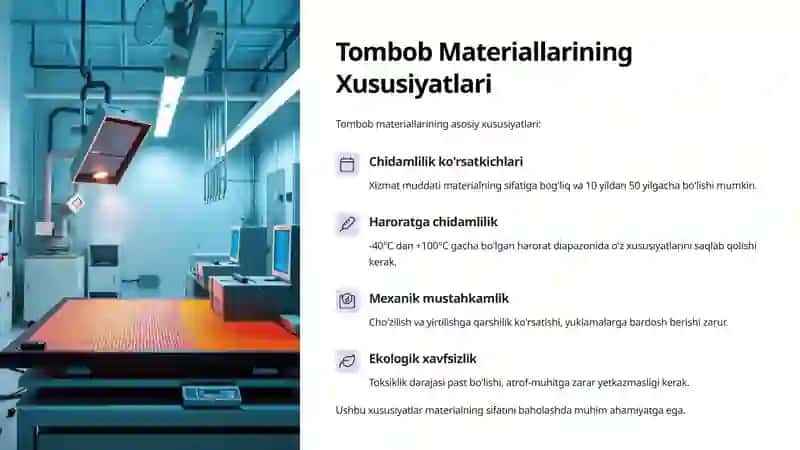 Tombop va gidroizolyasiya o'rama va kompozitsion samarali materiallar tayyorlash 3