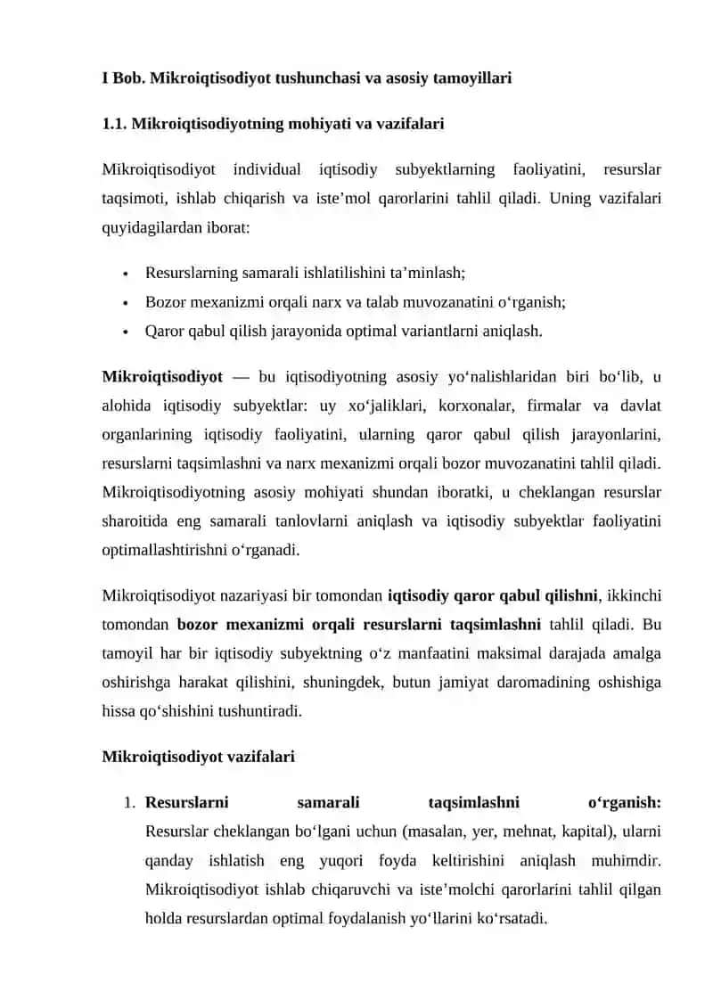 MIKROIQTISODIYOTNING ASOSIY TAMOYILLARI VA ULARNING AMALIY AHAMIYATI 3