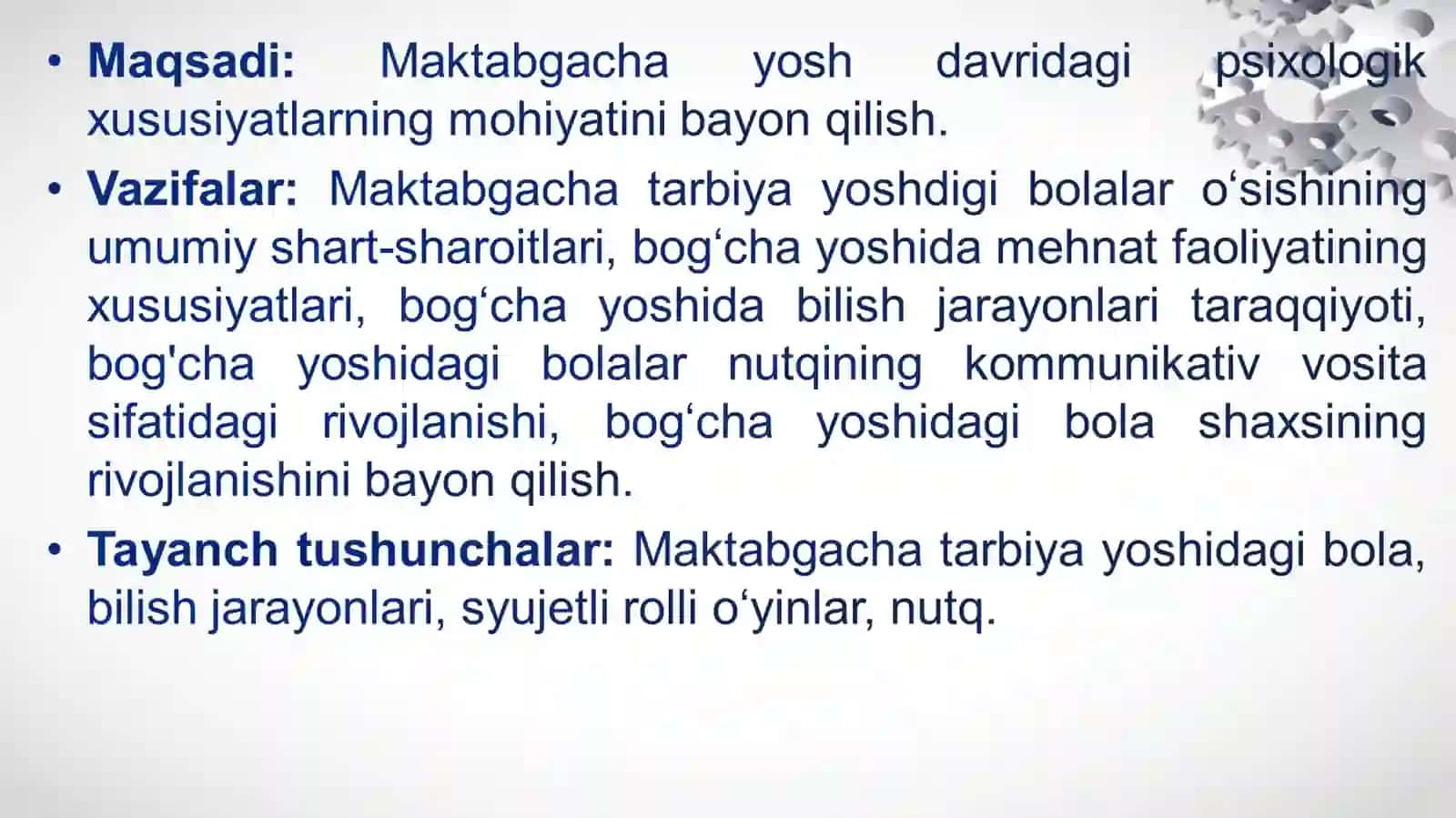 Maktabgacha yosh davrini davrlashtirish 3