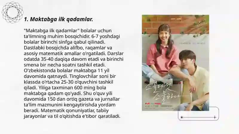 Maktabga ilk qadamlar 3