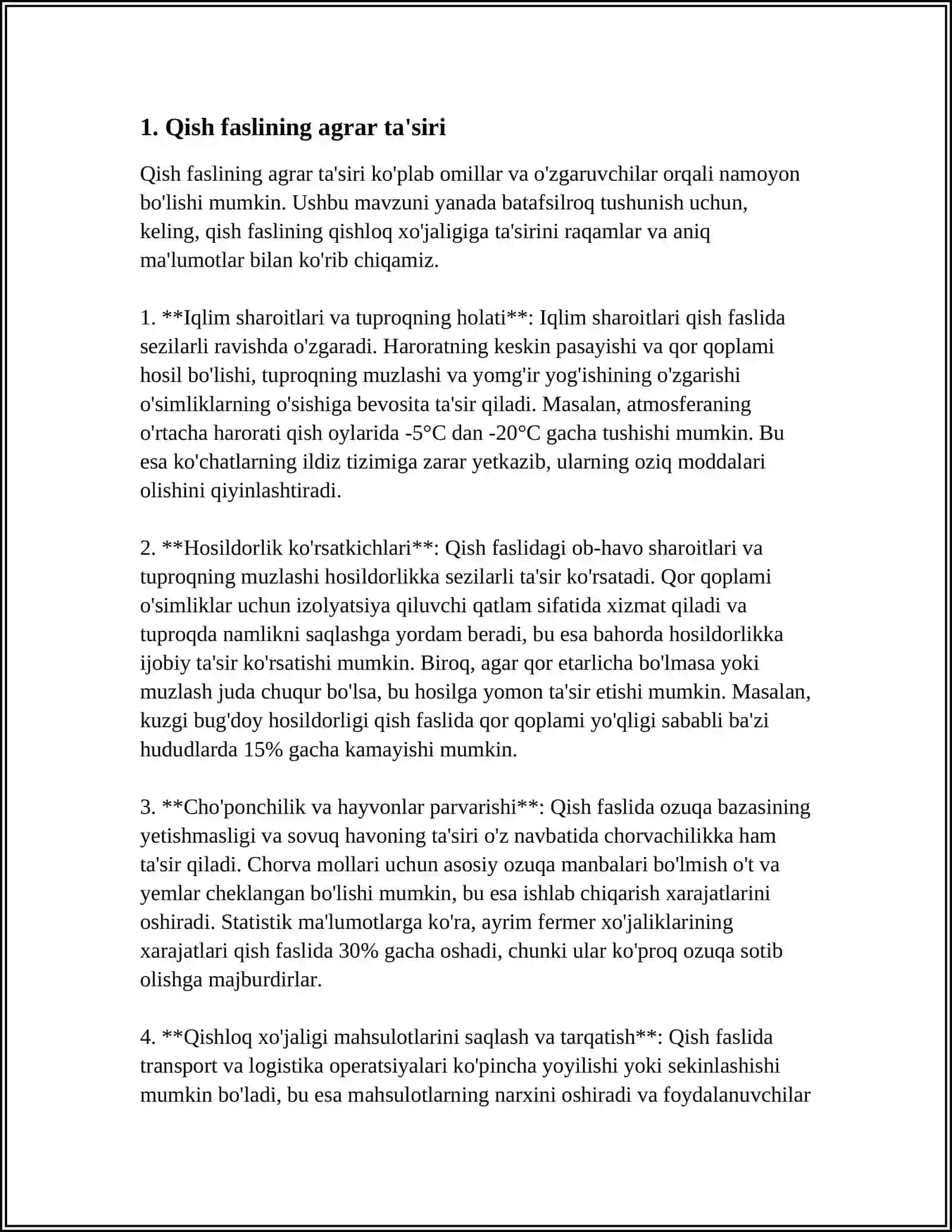 Qish faslining agrar ta'siri 3