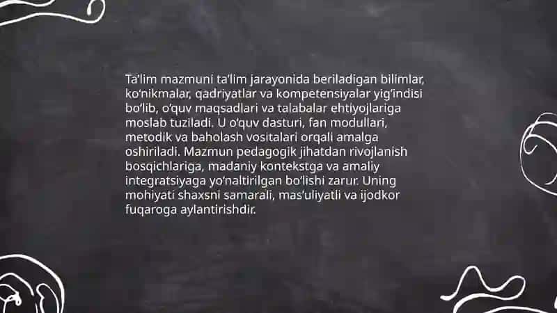 Ta'lim mazmuni 3