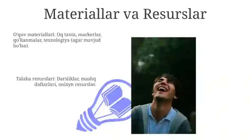 Darsni tashkil qilishga tayyorgarlik bir soatlik dars reja 3