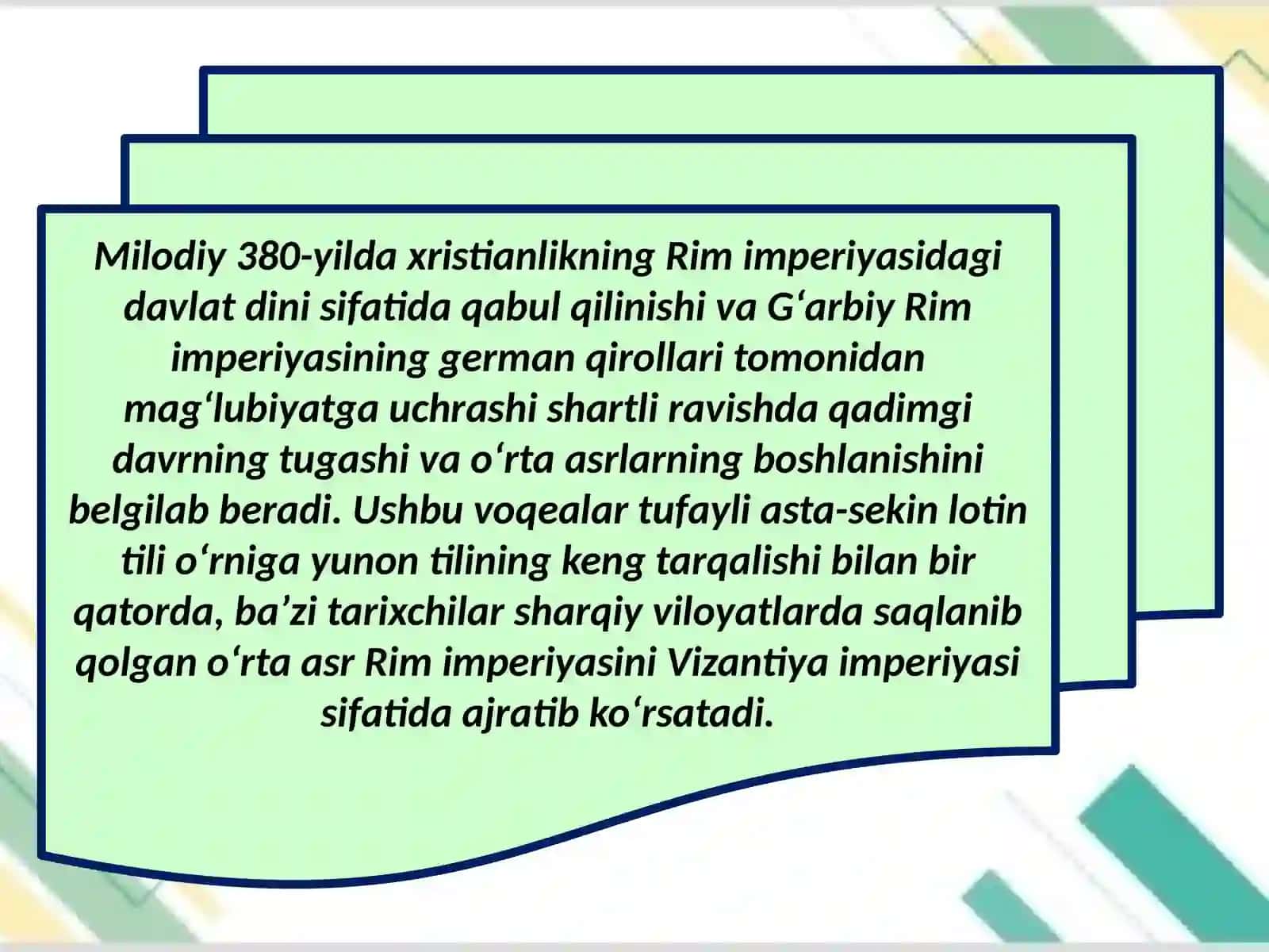 Eramizning III- IV asrlarida So‘nggi Rim imperiyasi. Dominat davri 3