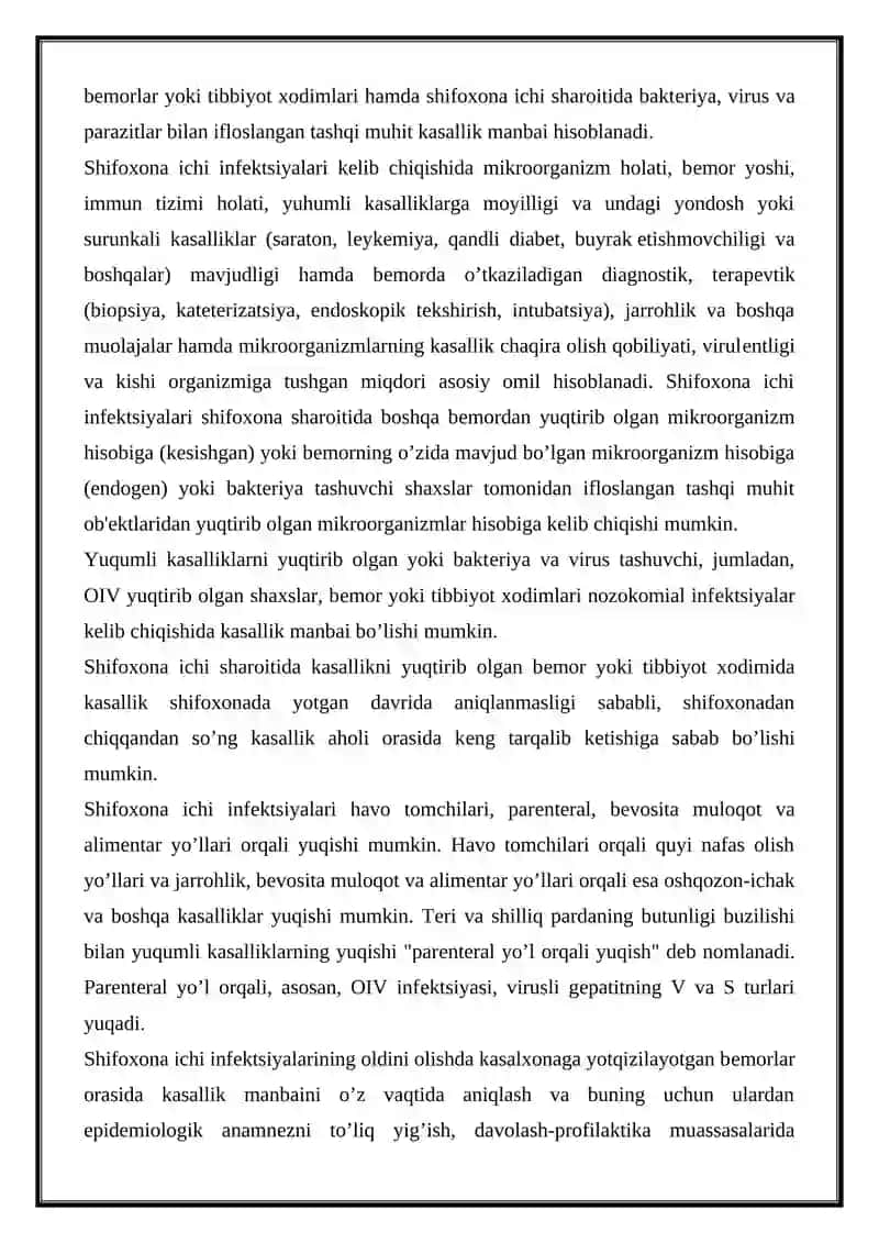 DAVOLASH MUASSASALARINING FAOLLIYATI BILAN TANISHUV 3