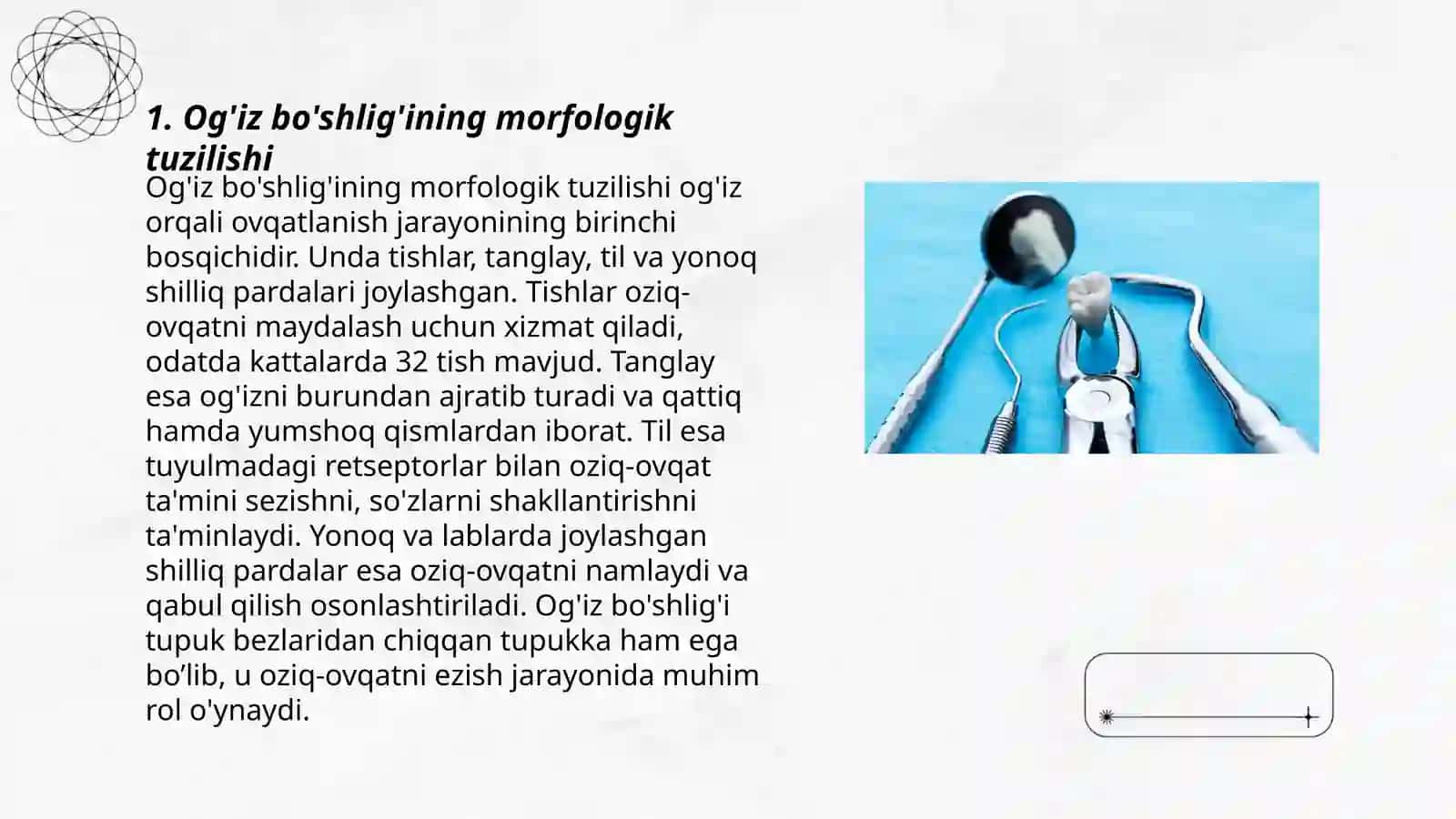 Stomatalogik anjomlar tasnifi 3