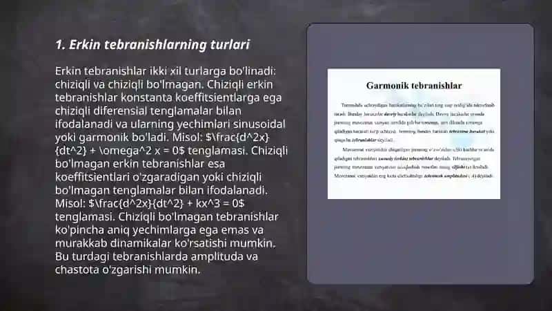 Erkin va majburiy tebranishlar 3