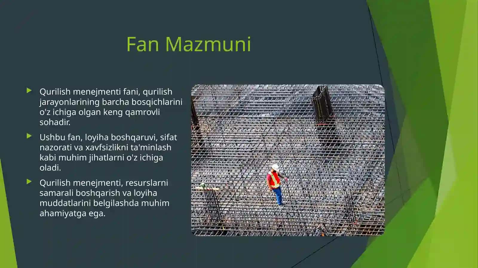 Qurilish Menejmenti Fanining Asosiy Asoslari 3