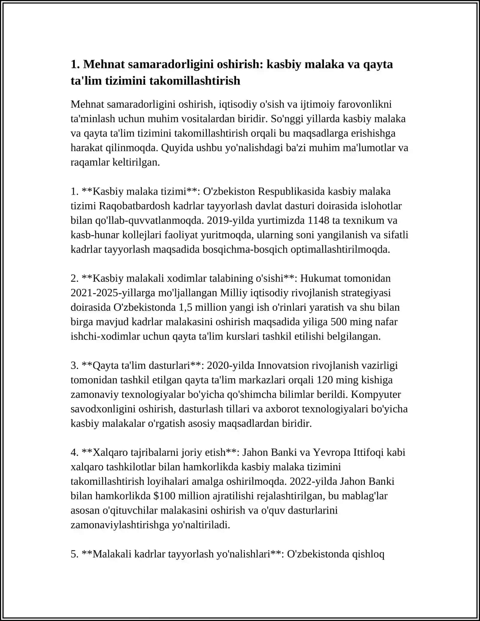 O‘ZBEKISTONDA ISHLAB CHIQARISH OMILLARI SAMARADORLIGINI OSHIRISH YO‘LLAR 3