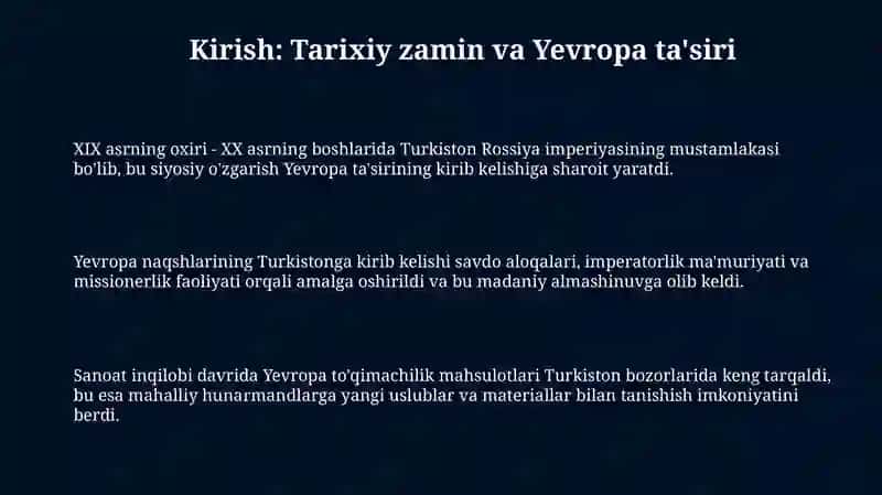 Turkiston Rossiyasi va Yevropa ta'siri 3