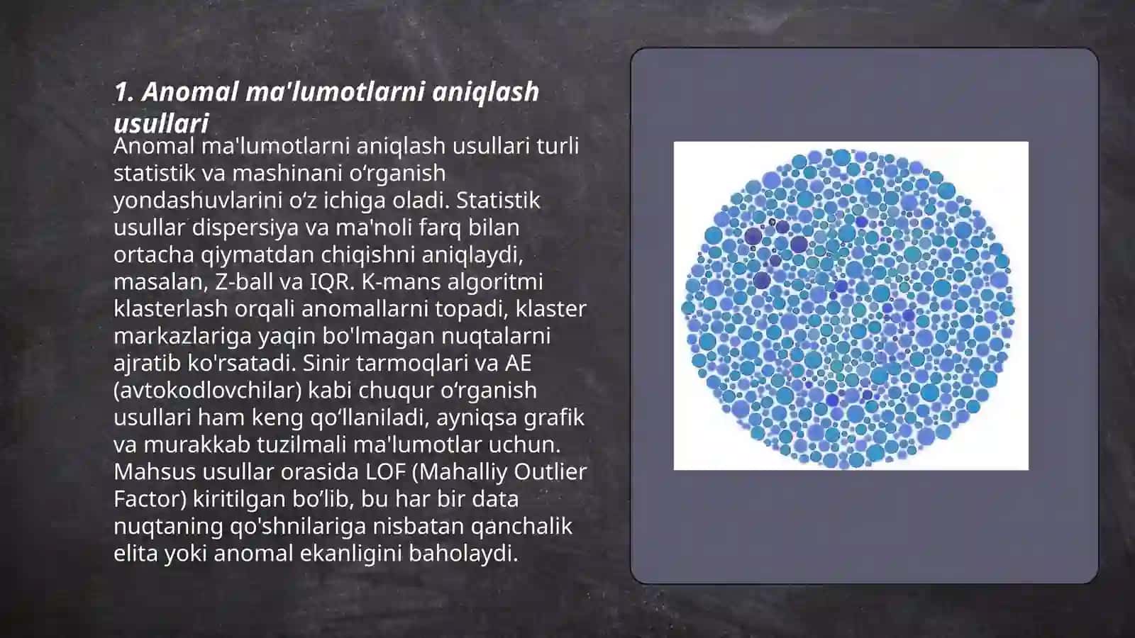 Anomal ma'lumotlarni aniqlash: Outlier aniqlash usullari va ko'p o'lchovli ma'lumotlarda anomal qiymatlarni topish 3