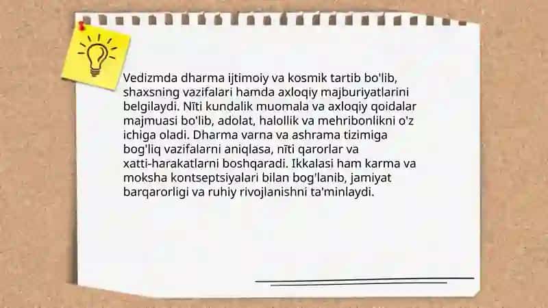 Vedizmning diniy axloqiy qarashlari 3