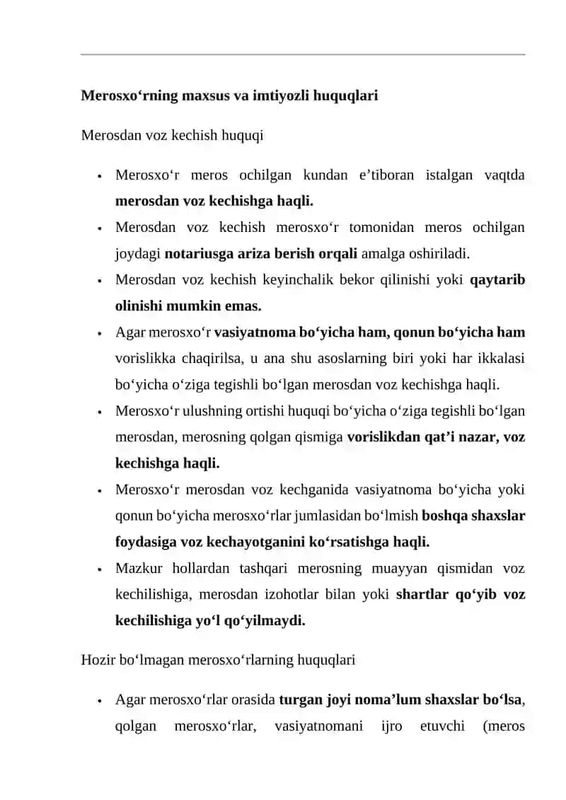 MEROS MOL-MULKINI TAQSIMLASH. 3