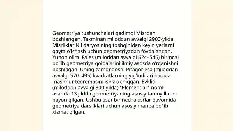 Geometriyaning rivojlanish tarixi 3