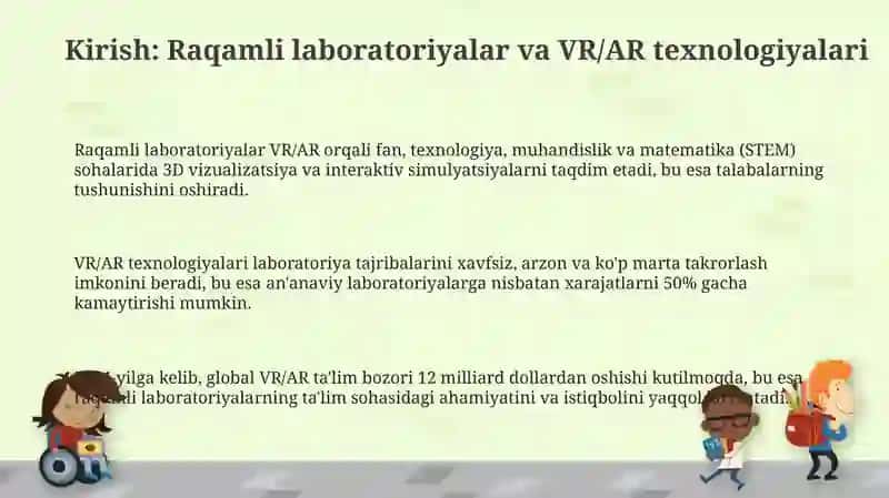 VR va AR texnalogiyalari asosida raqamli labaratoriyalar 3