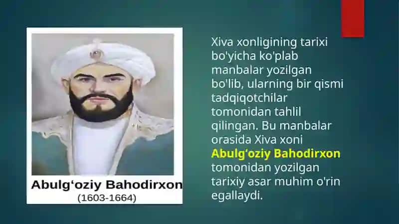 Xiva xonligida tarixnavislikning shakllanishi va rivojlanishi 3