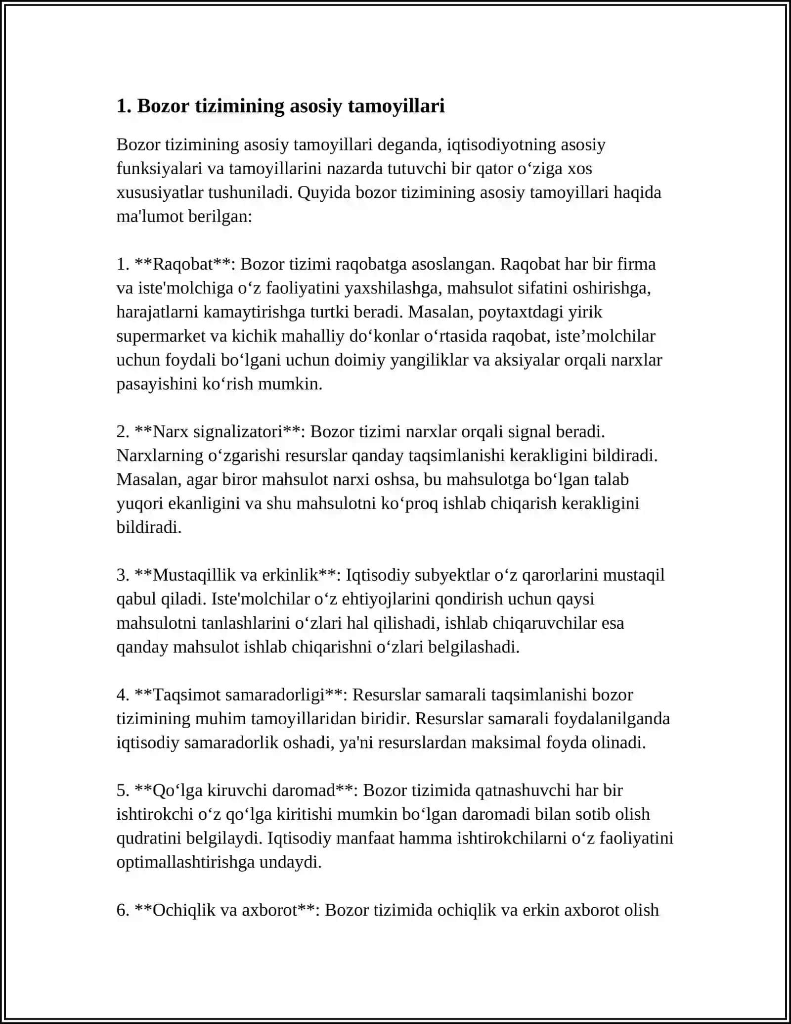 BOZOR TIZIMIDA BIZNES VA RAQOBAT TUSHUNCHALARI 3
