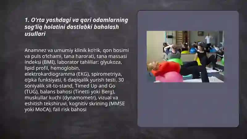 Oʻrta yoshdagi va qari odamlar uchun davo fiskulturasini amalga oshirish 3